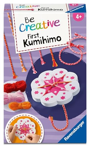 Ravensburger BeCreative Meine ersten Kumihimo Freundschaftsbändchen | Bastelset ab 4 Jahre, Freundschaftsbändchen selber machen, Geschenk für Mädchen und Jungen