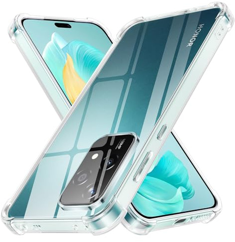 Pnakqil Cover Compatibile con Honor 200 Lite, Custodia per Telefono in Antiurto Sottile Bumper Trasparente Morbida in Silicone TPU, Anti-Graffio Chiaro Militare Protettiva Case per Honor 200 Lite 5G
