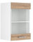 Vicco Küchenglasschrank R-Line, Glashängeschrank, Sonoma/Weiß, 40 cm