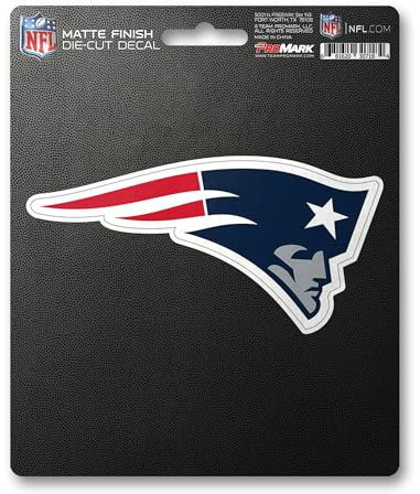 NFL New England Patriots Aufkleber, 20,3 x 20,3 cm, gestanzt, Teamfarben, Einheitsgröße