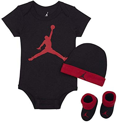 Jordan Baby Jumpman Set, Black(Gym Red), 6/12 Monate
