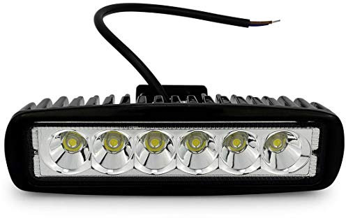 WZTO LED Arbeitsscheinwerfer, 18W Offroad LED Scheinwerfer 12V-24V Zusatzscheinwerfer 6000K IP67 Wasserdicht Rückfahrscheinwerfer für SUV, Truck, Traktor oder schweres Gerät
