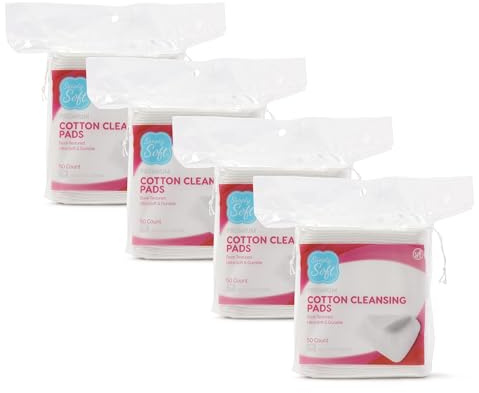 Simply Soft Premium Jumbo Cotton Cleansing Pads, 100% Pure Cotton, Large 3.5 x 4.5 Cotton Pads (200 Count)