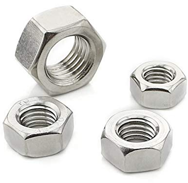 YOFASEN Sechskantmuttern - M12/M14/M16/M18/M20 Edelstahl Sicherungsmuttern Klemmmuttern Kontermuttern Maschinen Befestigungen Silber, M16(10pcs)