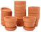 12 Stück Mini Terrakotta Topf 7.9 x 7.4 cm Blumentöpfe Tontöpfe mit Untersetzer und Abflussloch Sukkulenten Töpfe Kräutertopf ideal für Pflanzen Basteln Hochzeitsgeschenk