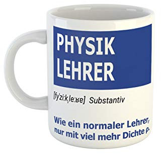 clothinx Tasse als Geschenk für Physiklehrer | Wie eine normaler Lehrer nur mit viel mehr Dichte p | Zur Verabschiedung Referendariat und zum Geburtstag | Motiv für Dozenten Liebevoll gestaltet
