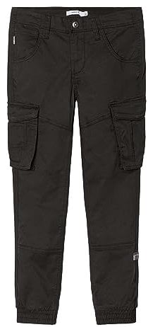 NAME IT Jungen Nkmryan Cargo Twi Pant 222-ba Noos Baby und Kleinkind Strampelanzug, Schwarz, 128 EU