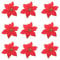 Yuknees Glitter Poinsettia,Glitter Christbaumschmuck,30 Stück Weihnachtsblumen,6 Weihnachtsblumen Künstlich,Weihnachtsbaum Weihnachtskranz,Weihnachten Blumen Deko,Aufhängen Weihnachtsbaum (Rot)