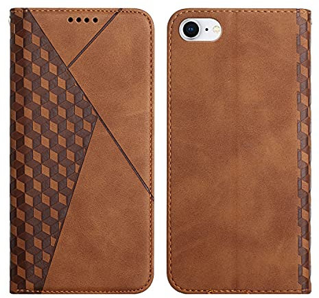 KOUYI Compatible with iPhone 6S / iPhone 6 (4.7 Inches) Wallet Case,PU Synthetic Leather Full Body Protective Cover Flip Card Slots Magnetic Closure Kickstand Anti-Scratch Shockproof Cases (Brown)