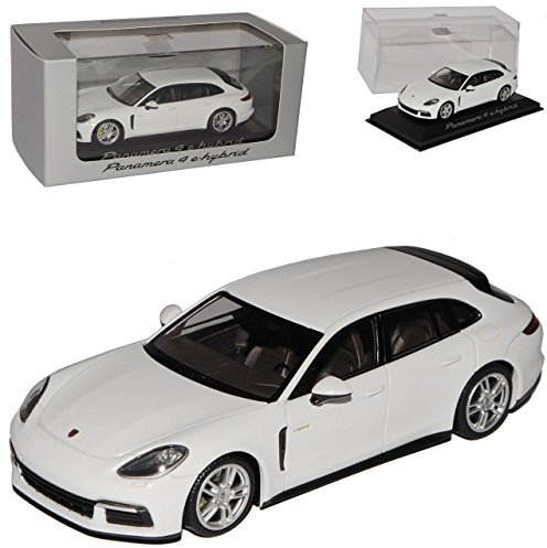 Porsche Panmera 4 e-hybrid Sport Turismo Shooting Brake Weiss Ab 2017 1/43 Minichamps Modell Auto mit individiuellem Wunschkennzeichen