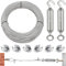 Cable metálico de 3 mm, cable de acero galvanizado de 30 m, cable de acero revestido, cable de planta trepadora exterior, M5 tensor cable con abrazadera de acero para tender hilo a lavandería