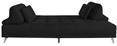 KAWOLA Sofa Schlafsofa WIOLO Sofa Couch Wohnlandschaft Sofa Stoff Sofa Relaxsofa Kinosofa Megasofa Sofa mit Rückenkissen verstellbar schwarz