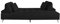 KAWOLA Sofa Schlafsofa WIOLO Sofa Couch Wohnlandschaft Sofa Stoff Sofa Relaxsofa Kinosofa Megasofa Sofa mit Rückenkissen verstellbar schwarz