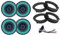 Kit 4 Casse IPNOSIS IP-01165 per Golf IV, Golf V da 165mm con 2 Supporti Anteriori, 2 Posteriori e 4 Connettori