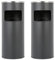 HUOLE 30L Standaschenbecher Aschenbecher mit Mülleimer inkl. Inneneimer | Standaschenbecher für draußen Mülleimer mit Aschenbecher Abfalleimer mit Inneneimer (2, Schwarz)