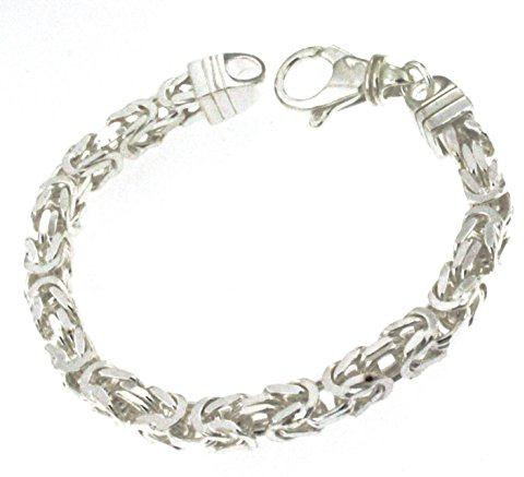 Original italienisches Byzantiner Königsarmband 925 Silber 6 mm breit Länge wählbar Silberarmband Armband Damen Herren Schmuck ab Fabrik tendenze Italy