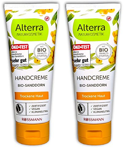 2 Set Alterra Organic Hand Cream With Sea Buckthorn And Argan Oil 2 X 75 ML