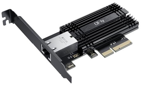 QFly 10Gb PCI-e Network Card, PCIe to 10 Gigabit Ethernet Adapter,Marvell AQtion AQC113C Controller,10G Base-T RJ45 Port NIC Card,Support Windows10/11/Server