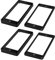 Be In Your Mind Lot de 4 anneaux de montage pour micro Humbucker en plastique noir