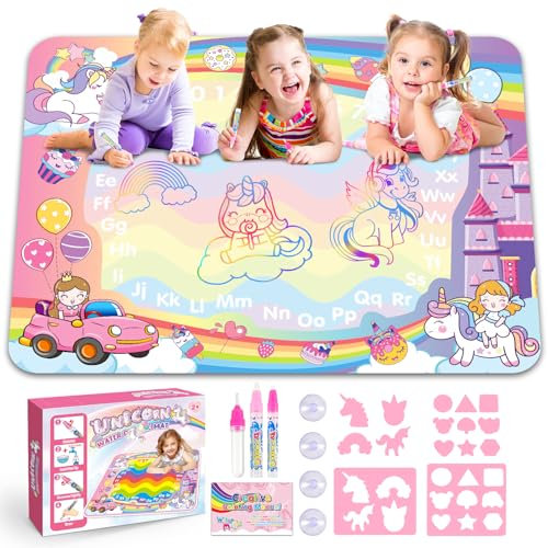 Pintura Magica Juguetes Niños 2 3 Años, Unicornio Pizarra Magica Regalo Niña 2 3 4 Años Juegos Educativos Pizarra Infantil Juguetes Niña 2-4 Años Navidad Regalo 2 3 Años Cumpleaños Pintar Niños