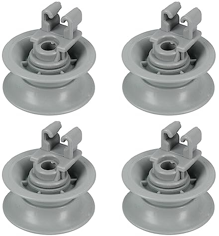 4x Dishwasher Racks Practical Dishwasher Lower Basket Wheels Tough Dishwasher Upper Top Rollers for Dishwasher Top Basket UNIVERSAL For For Siemens 611666