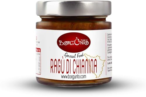 Borgunto® Ragù di Chianina mit italienischen Tomaten 30x200g - Toskanisches Rezept, Handwerkliches Produkt • Glutenfrei, Ohne Konservierungsstoffe und Farbstoffe • 100% Hergestellt in der Toskana!