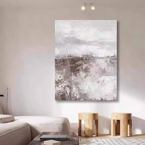 Handgemaltes Ölgemälde – Abstraktes, Minimalistisches Texturgemälde Im Wabi-Sabi-Stil, Großes Sofa-Hintergrundwand-Dekorationsgemälde, Wohnzimmer-Sofa-Hintergrund-Wanddekorationsgemälde, Wie