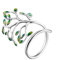 LEGENTLISUR Ringe Frauen,Verstellbarer Ring,Baum Des Lebens Rings 925 Silver Sterling Silber Verstellbarer Ring für Damen(Grün)