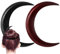 Muteitt Forcina per Capelli a Forma di Luna, 2 Pezzi, per Donna, Bastoncino per Capelli a Forma di Luna, Intagliato a Mano, Forcella per Capelli a Mezzaluna, Accessori per Capelli