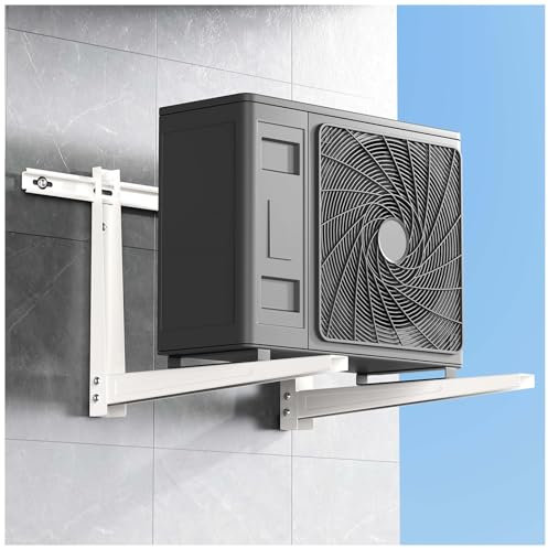 Support de montage mural universel sans conduit pour climatiseur – Support de système de pompe à chaleur extérieur pour condensateurs