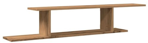 vidaXL TV-Wandregal Artisan-Eiche 125x18x23 cm Holzwerkstoff, Wandregal, Wand-TV-Einheit, hängendes TV-Regal, TV-Einheit, Unterhaltungseinheit für TV