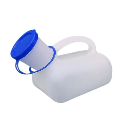 Urinal Uni für Auto - Urinal Töpfchen Pipi Behälter Urinal WC Damen Herren | Urinalflasche Uni 1000 ml auslaufsicher mit Deckel und Trichter, weibliches Urinal