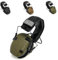 WQZXM Nouveau Casque Antibruit Tir Électronique Tactique pour Sports Plein Air, Casque Anti-Bruit, Amplification du Son D'impact(Green)