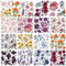 arricraft 12 Sheets Floral Rub on Transfers for Crafts and Furniture, Roses Hydrangeas Orchids Lavender Rub on Transfer Stickers PVC Rub on Decal for DIY Home Window Wood Decor