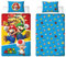 Nintendo Super Mario Offizielles Bettwäsche-Set für Einzelbett, Splitter-Design, wendbarer 2-seitiger Bettbezug, offizielles Merchandise-Produkt, inklusive passendem Kissenbezug, Einzelbett-Set,