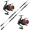 Canna Pesca Surfcasting Orata Serra Spigola Kit 2 Canne Gr. 200 Mt. 4,20 + 2 Mulinelli 7000 Combo