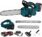 Motosega a Batteria per Potatura, Sega Elettrica Per Legno, Potatore 12 Pollici con 2 Batterie 48V, con Serbatoio Olio Automatico, Velocita Motore 3500 giri/minuto, Motosega per Giardinaggio.