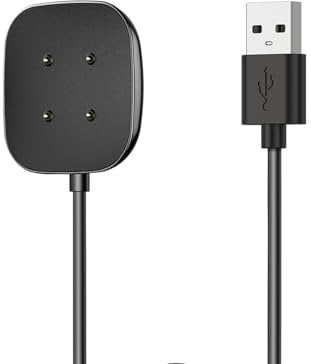 Vancle Charger for Fitbit Versa 4/Sense 2 Fast Charging Replacement USB Charging Cable for Fitbit Versa 3/4, Fitbit Sense/Sense 2 (100cm)