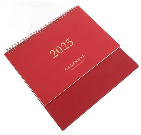 IMIKEYA Tischkalender Mit Spiralbindung Monatskalender Für Büro Und Zuhause Stehkalender Aus Dickem Papier Und Stabiler Metallspiralbindung Für Notizen Und Terminplanung