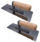 Verputz-Spachtel Set – 2er Pack Edelstahl & Holzgriff Mauerwerks-Spachtel, Auslaufsichere Konstruktion, Erhältlich in 200x80mm und 240x100mm Größen (240x(80)100mm)