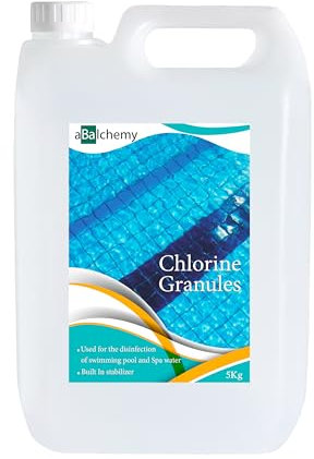aBalchemy Stabilised Chlorine Granules – Rapid Water Disinfection Treatment for Swimming Pools, Hot Tubs & Spas (5KG)