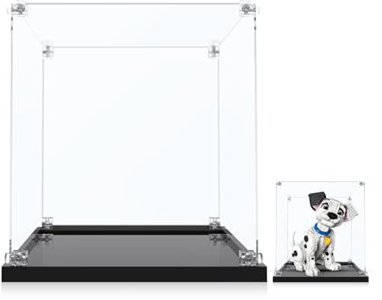 ICUANUTY Acryl-Vitrine für Lego 101 Dalmatians Puppy 43269/43247/21341/21325/10363/10345/10350/60316/43269/43271 – Staubdichte Aufbewahrung, Größe: 35x35x35cm