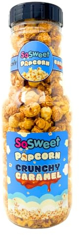 SoSweet - Caramel Popcorn, Sweet Crunchy Snack, 260g Bottle