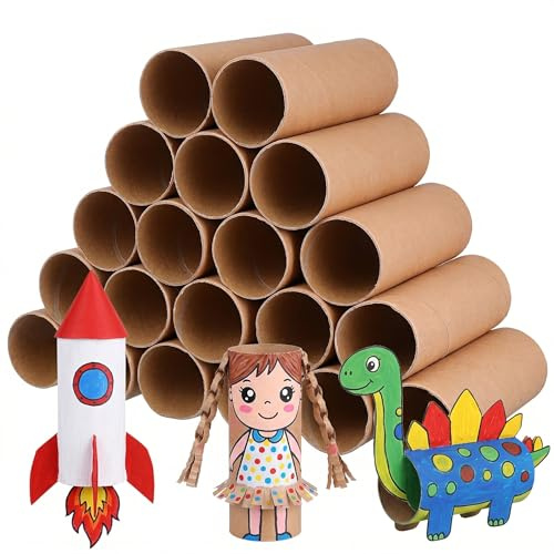 iplusmile Craft Cardboard Tubes: 20 Pcs Craft Rolls Paper Tube Empty Toilet Paper Rolls for School Classroom DIY Arts and Arts Projects,11. 00x4. 00 Cm