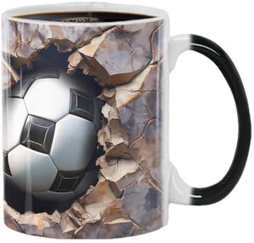 Genérico Fußball-Tasse – Personalisierbare 3D-Tassen aus Keramik für