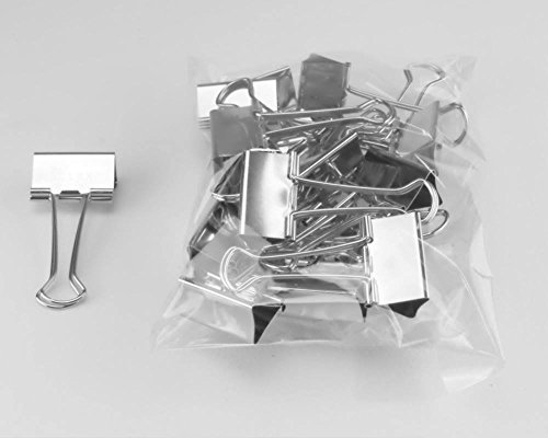 X17- Foldback-Klammern, Papierklemmen; Breite: 40 mm, 20 Stück Nickel