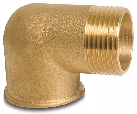 Gewindefitting Messing Winkel 90° 1 1/2 IG x 1 1/2 AG