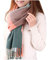 Tuopuda Damen Schal Kariert Pashmina XXL Stolen übergroßer Herbstschal Winterschal Karo Tartan Schultertuch Plaid Deckenschal Modeschal Weicher Warmer Oversized Fransen Poncho, A, Einheitsgröße