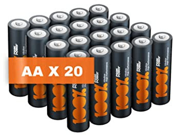 Pile AA - Confezione da 20 Batterie Stilo AA Alcaline 1,5V LR06| 100% PEAKPOWER