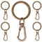 PAKADI 5 Stück Karabinerhaken mit Schlüsselring in Antique Bronze, Karabiner-Anhänger für Schlüsselbund, Mini-Karabiner, drehbarer Karabiner Haken, Schlüsselanhänger zum Basteln